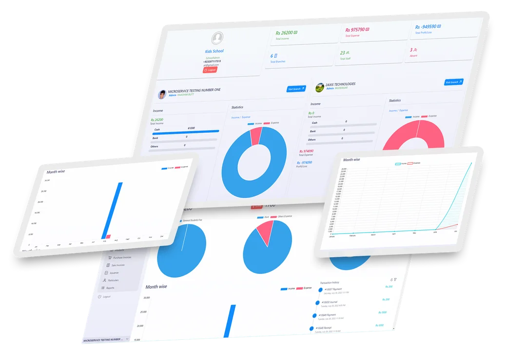 Accounts and finance dashboard